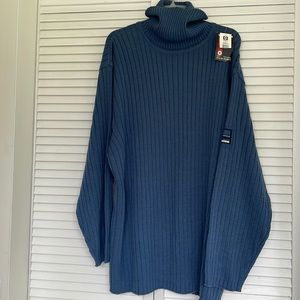South Pole Turtleneck Ribbed Sweater